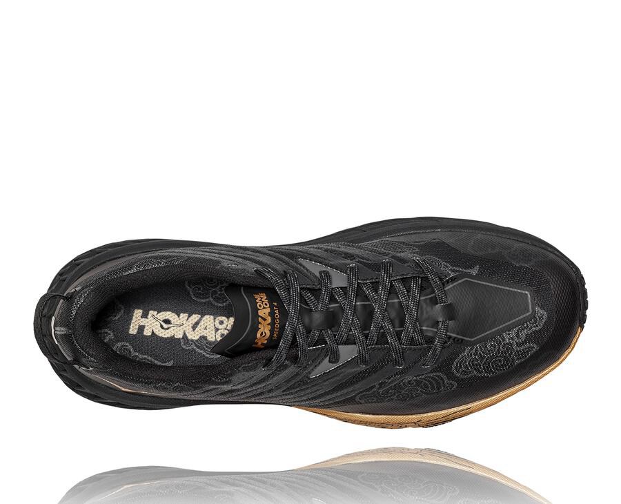 Chaussure Trail Hoka One One Speedgoat 4 Cny Femme - Noir/Doré - EQP-623851